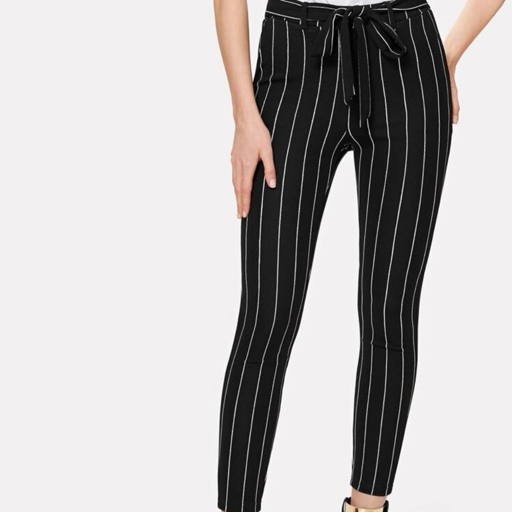SHEIN vertical stripped skinny pants